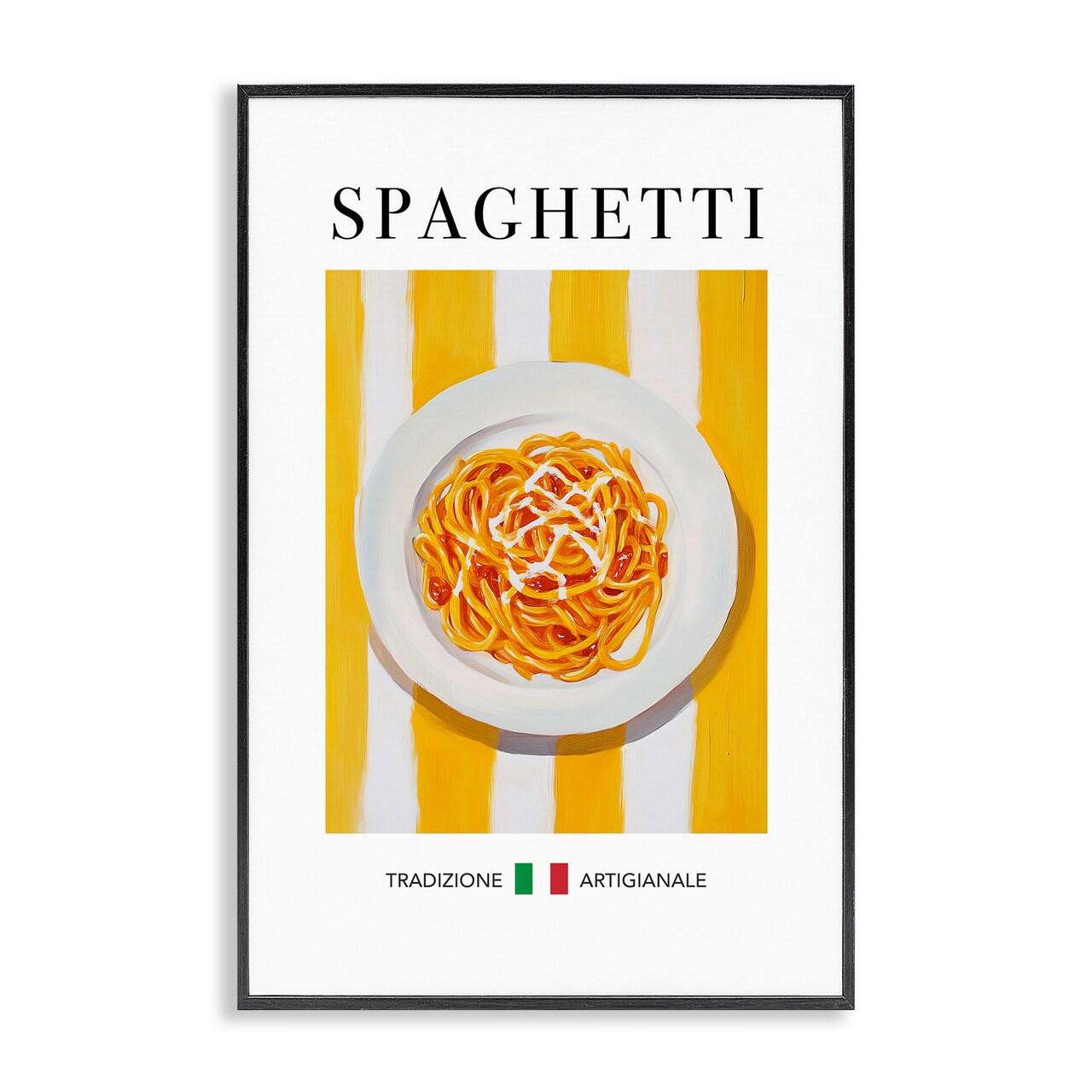 Stupell Industries Traditional Spaghetti Pasta Framed Giclee Design by Andreas Magnusson